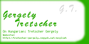 gergely tretscher business card